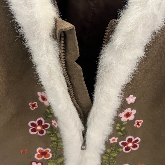 H&M Brown Kids Coat with Floral Embroidery - Picture 5 of 13